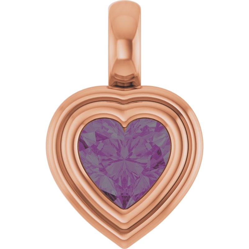 Bezel-Set Solitaire Charm/Pendant No. 2
