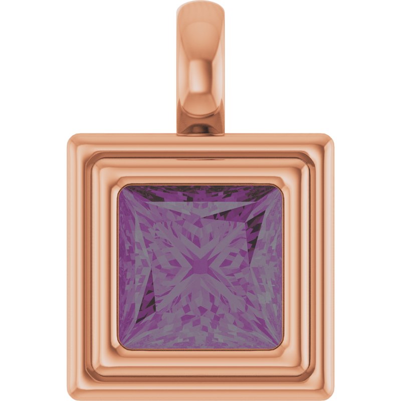Bezel-Set Solitaire Charm/Pendant No. 2