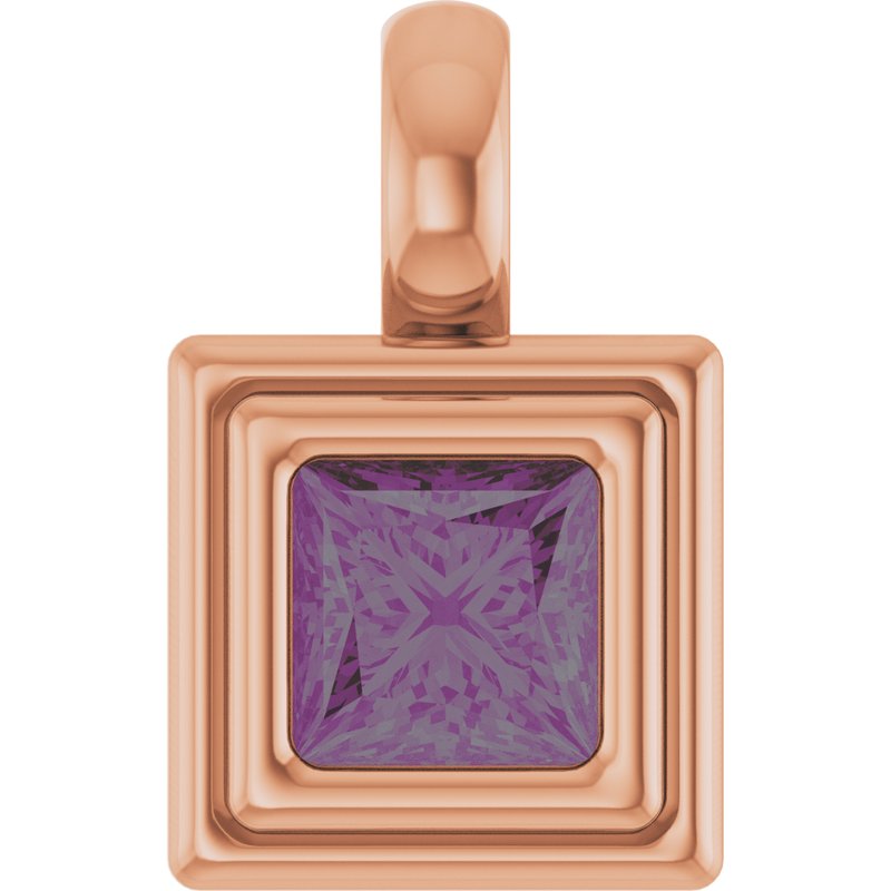 Bezel-Set Solitaire Charm/Pendant No. 2