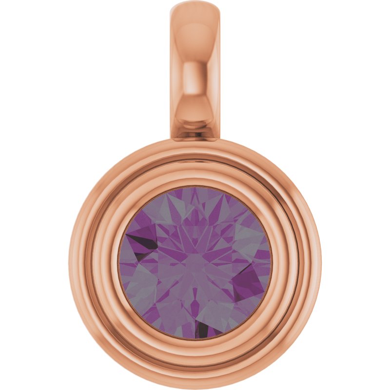 Bezel-Set Solitaire Charm/Pendant No. 2