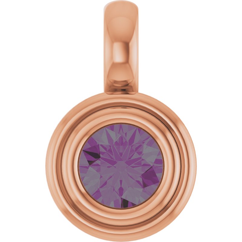 Bezel-Set Solitaire Charm/Pendant No. 2