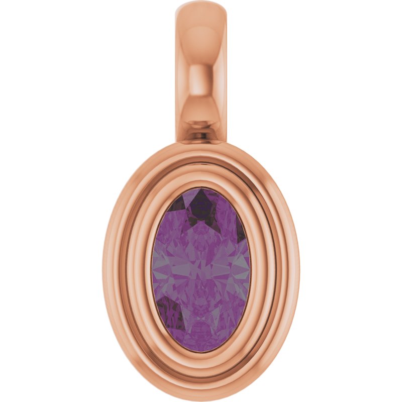 Bezel-Set Solitaire Charm/Pendant No. 2