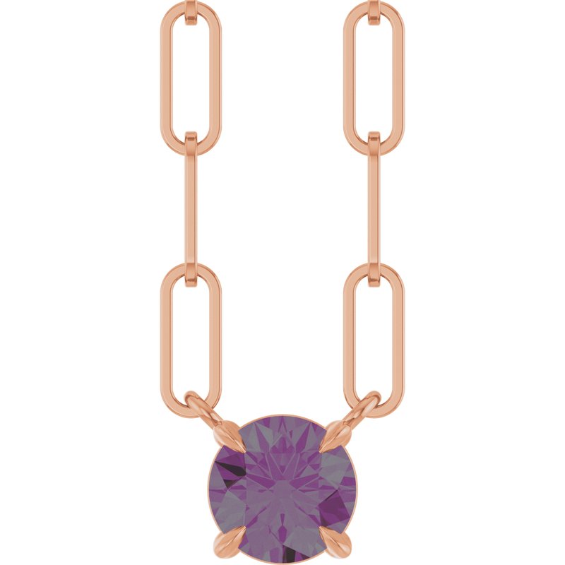 Solitaire Claw-Prong Necklace