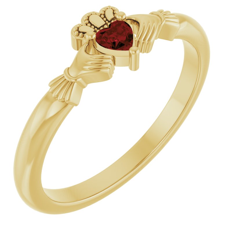 Accented Claddagh Ring