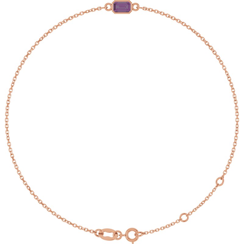 Bezel-Set Link Bracelet