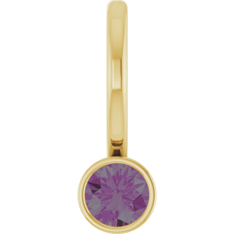 Bezel-Set Solitaire Charm/Pendant