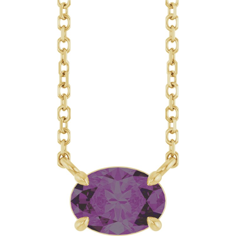Solitaire Necklace — 18″ No. 2