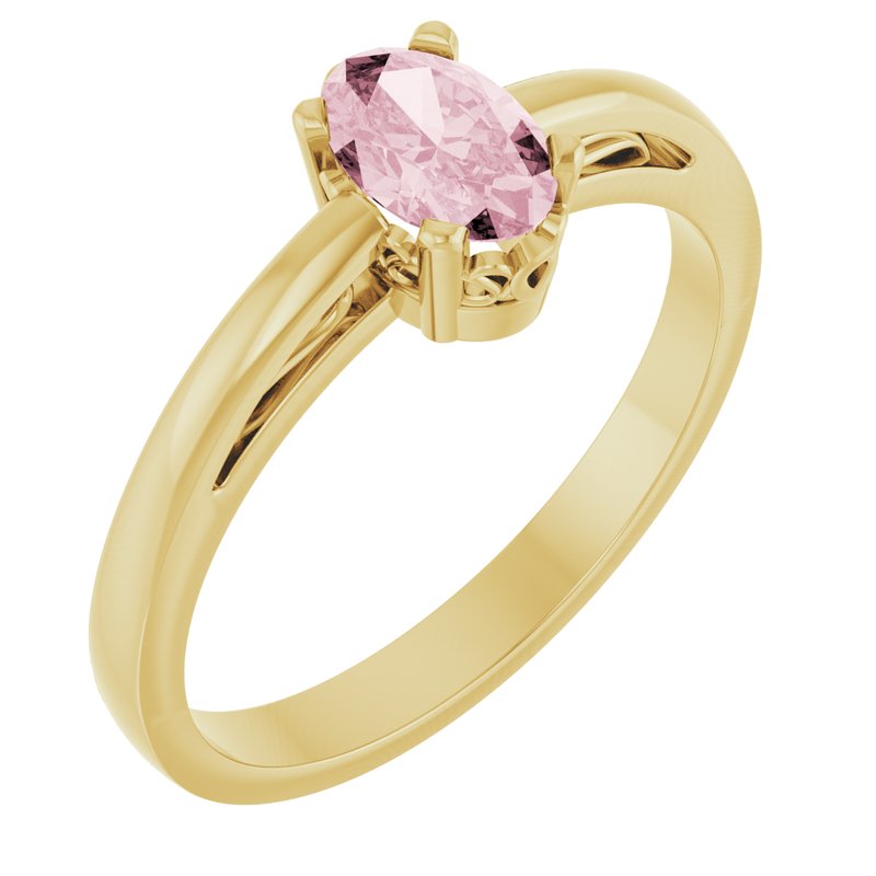 Solitaire Scroll Setting Ring No. 2