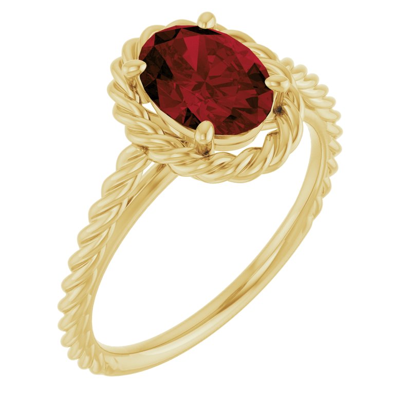 Solitaire Rope Ring