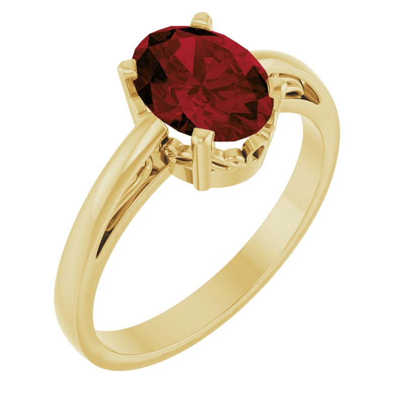 Solitaire Scroll Setting Ring No. 2