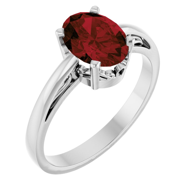 Solitaire Scroll Setting Ring No. 2