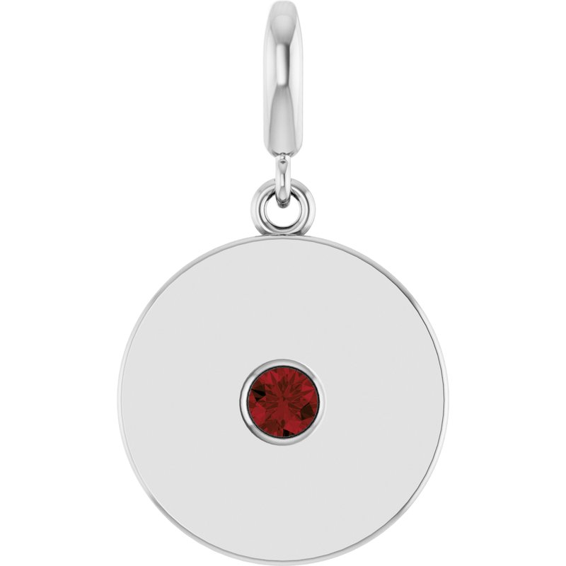 Accented Disc Charm/Pendant