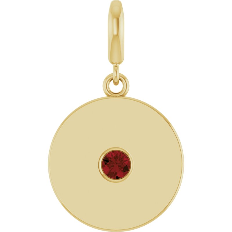 Accented Disc Charm/Pendant