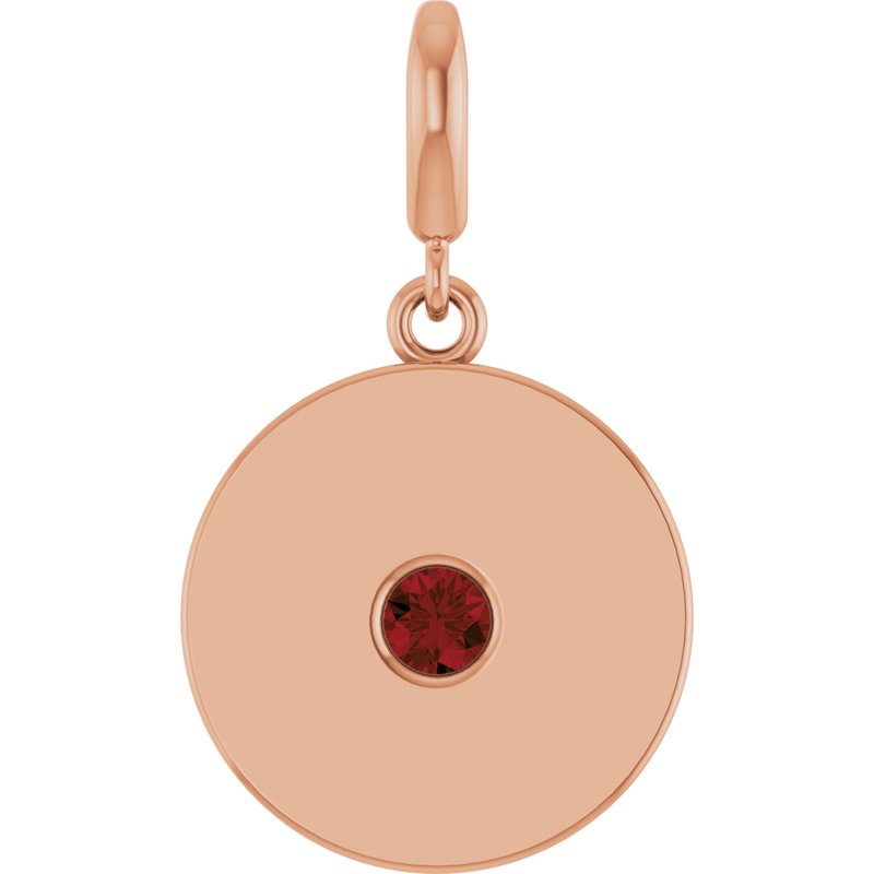 Accented Disc Charm/Pendant