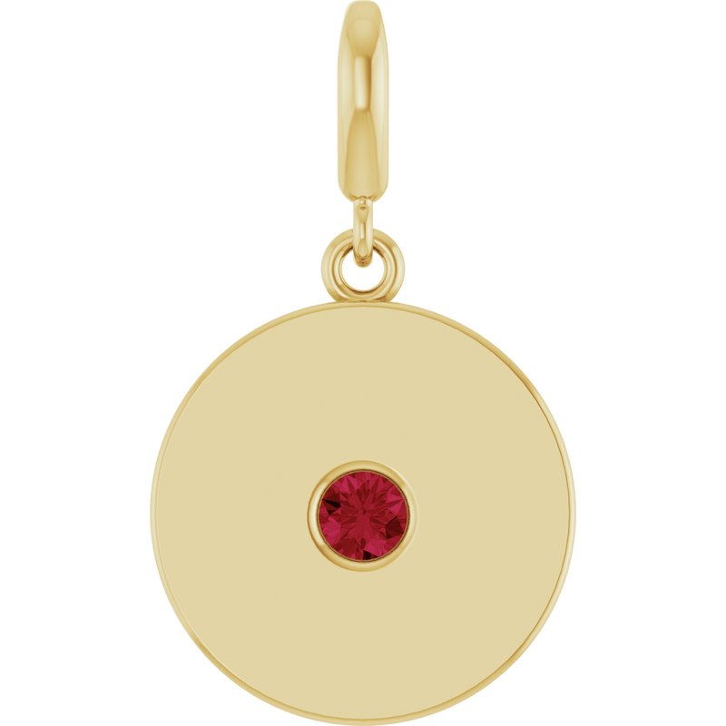 Accented Disc Charm/Pendant