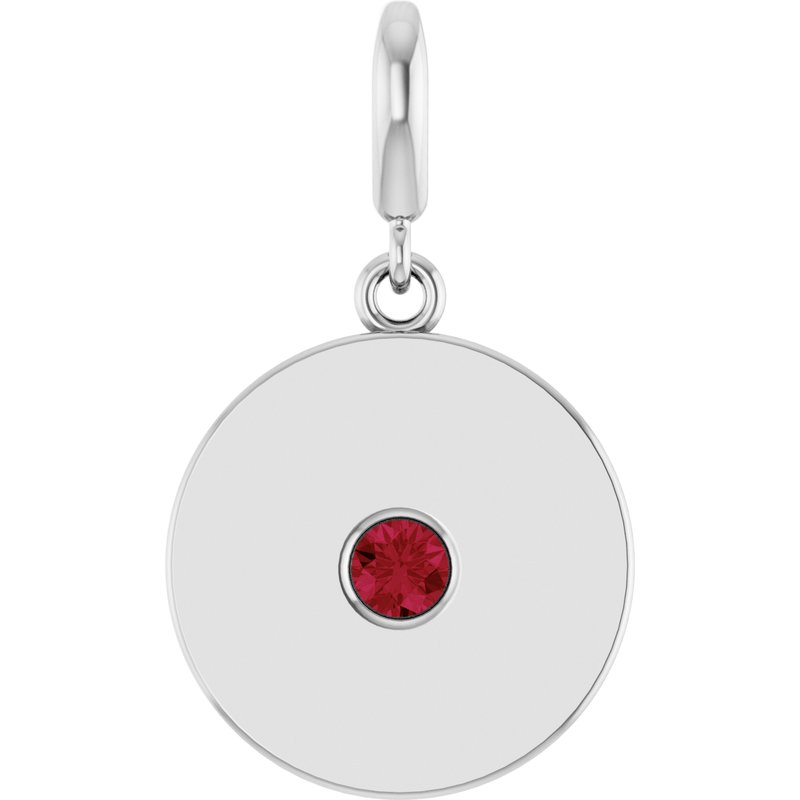 Accented Disc Charm/Pendant