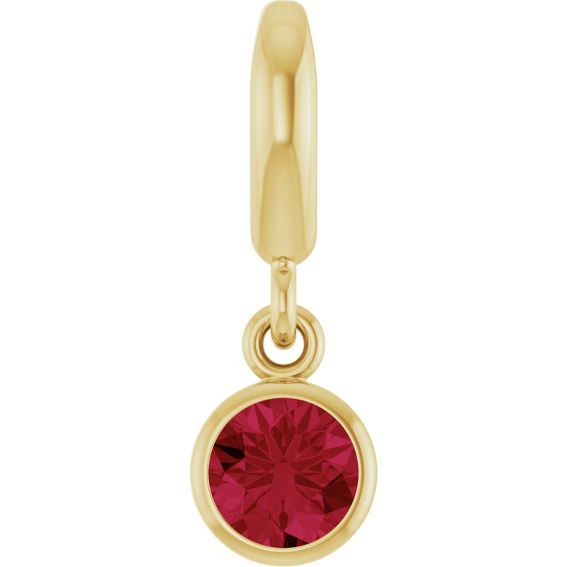 Bezel-Set Solitaire Charm/Pendant No. 4