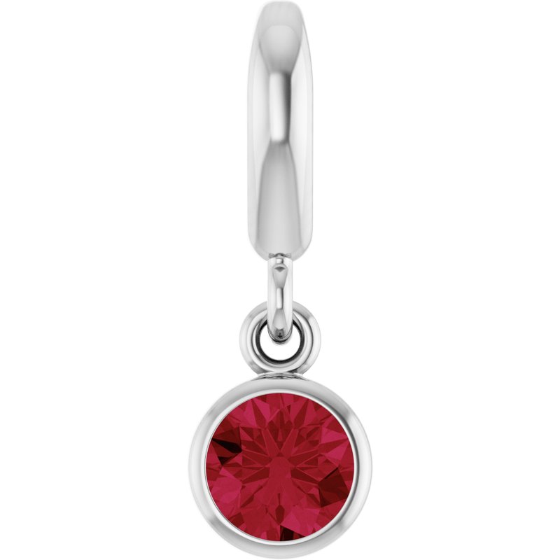 Bezel-Set Solitaire Charm/Pendant No. 4