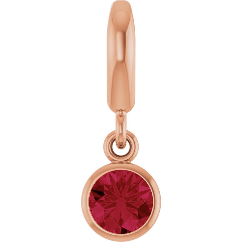 Bezel-Set Solitaire Charm/Pendant No. 4