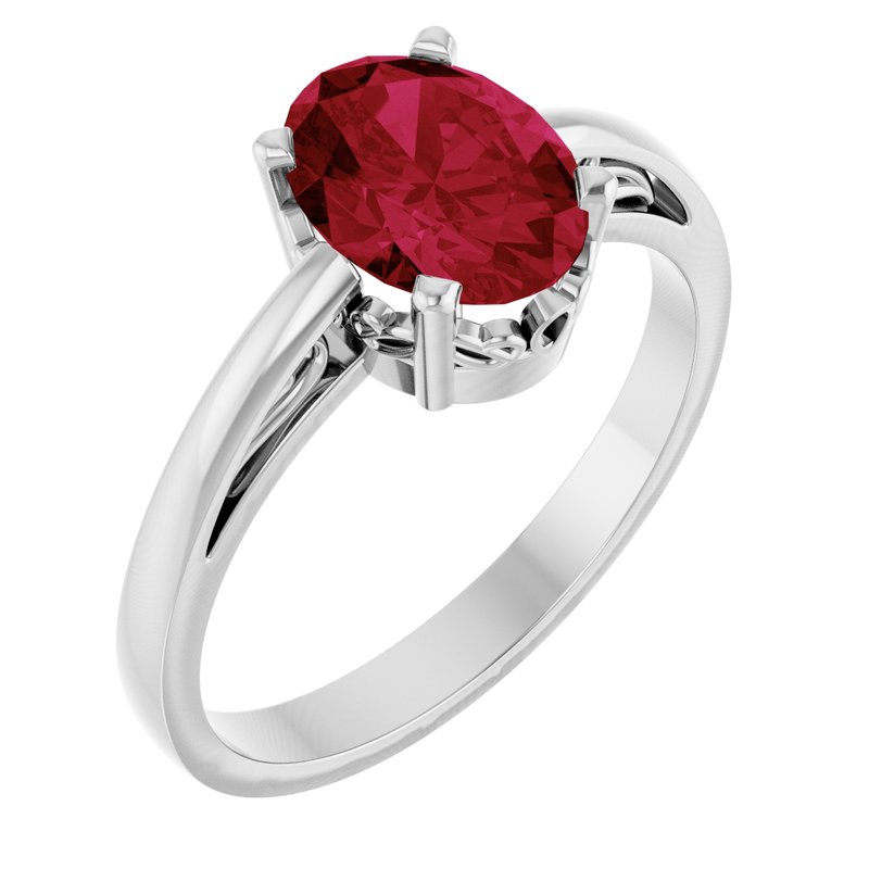 Solitaire Scroll Setting Ring No. 2