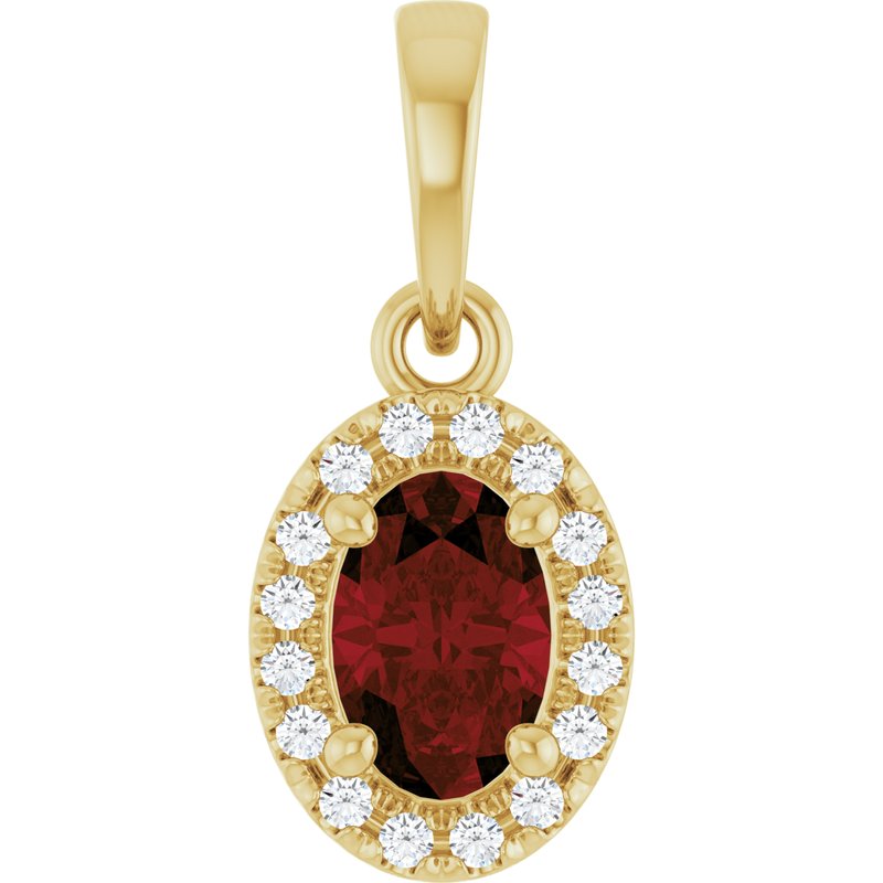 French-Set Halo-Style Pendant