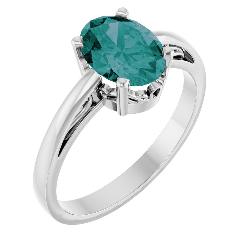 Solitaire Scroll Setting Ring No. 2