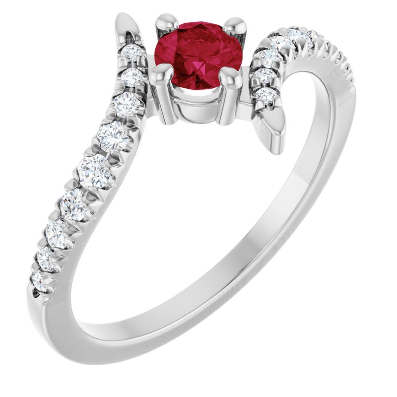 Accented Bypass Ring — Lab-Grown & 1/5 ctw Diamond