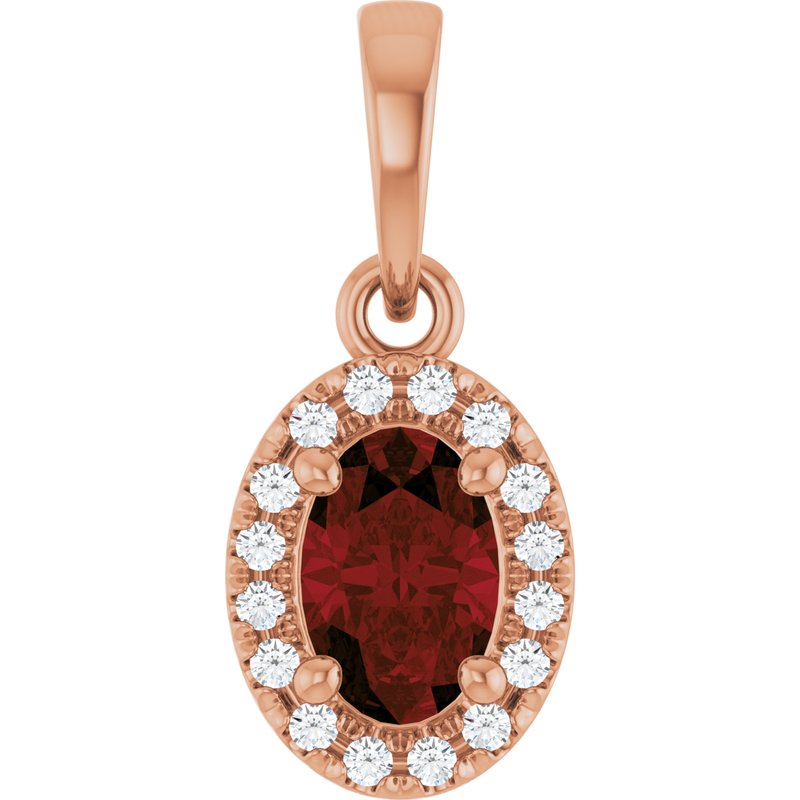 French-Set Halo-Style Pendant
