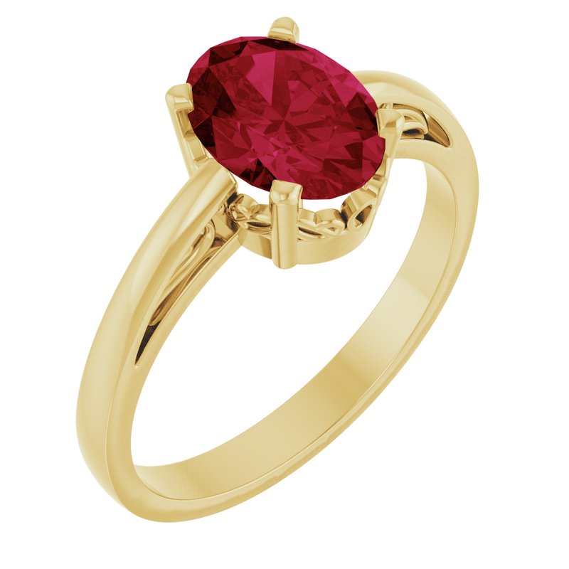 Solitaire Scroll Setting Ring No. 2