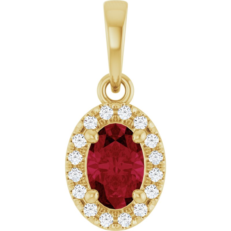 French-Set Halo-Style Pendant