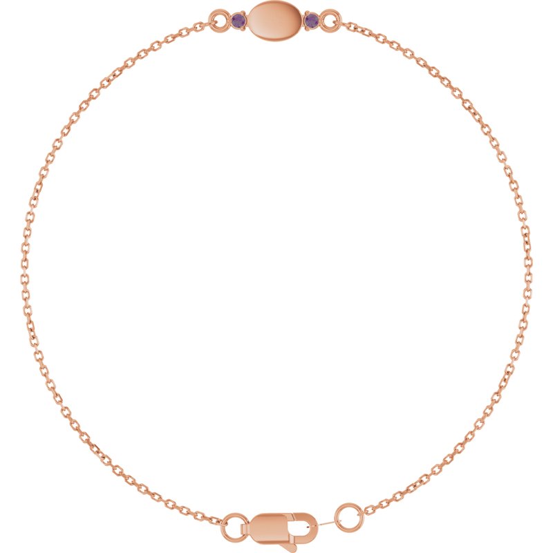 Engravable Accented Bracelet