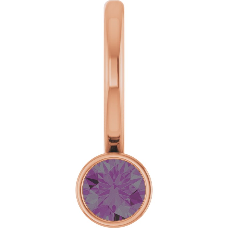 Bezel-Set Solitaire Charm/Pendant