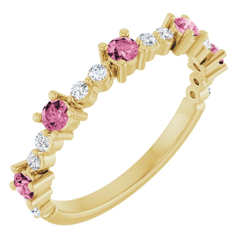 Accented Stackable Ring — Natural Diamond