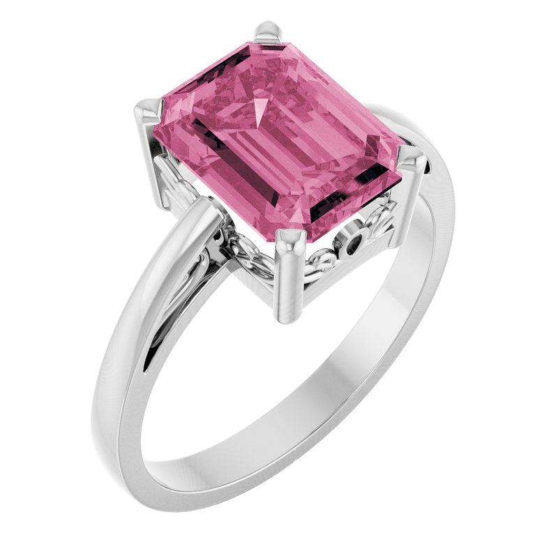 Solitaire Scroll Setting Ring No. 3