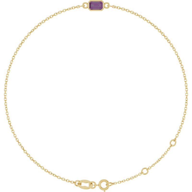 Bezel-Set Link Bracelet