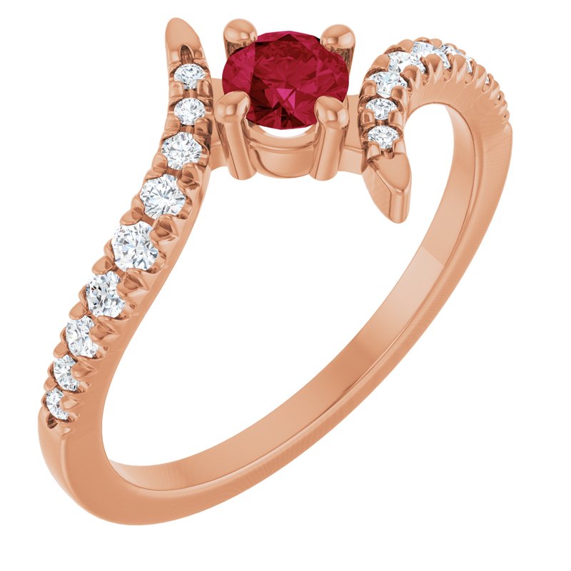 Accented Bypass Ring — Lab-Grown & 1/5 ctw Diamond