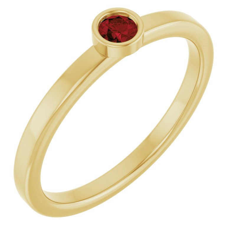 Bezel-Set Solitaire Ring