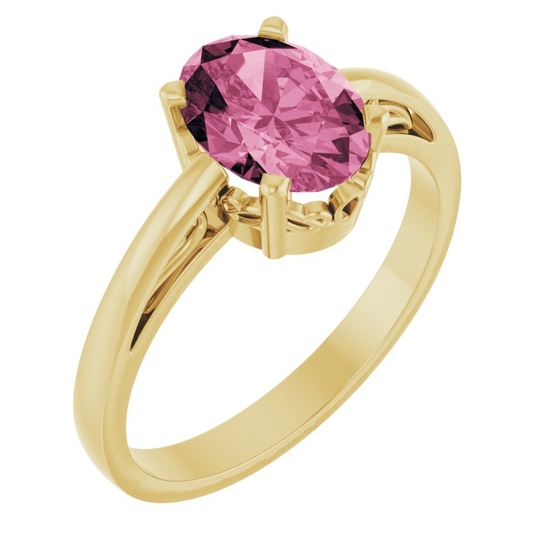 Solitaire Scroll Setting Ring No. 2