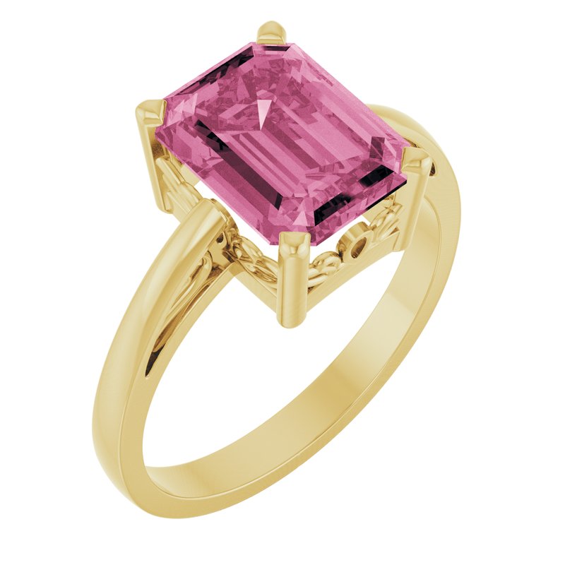 Solitaire Scroll Setting Ring No. 3