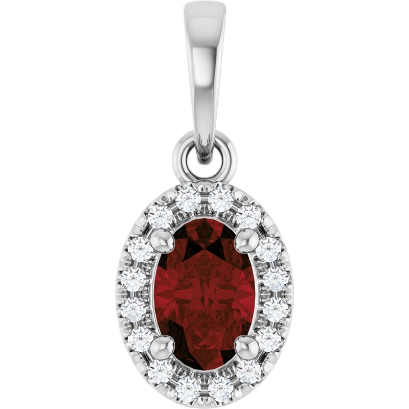 French-Set Halo-Style Pendant