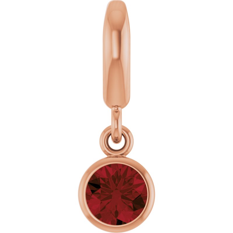Bezel-Set Solitaire Charm/Pendant No. 4
