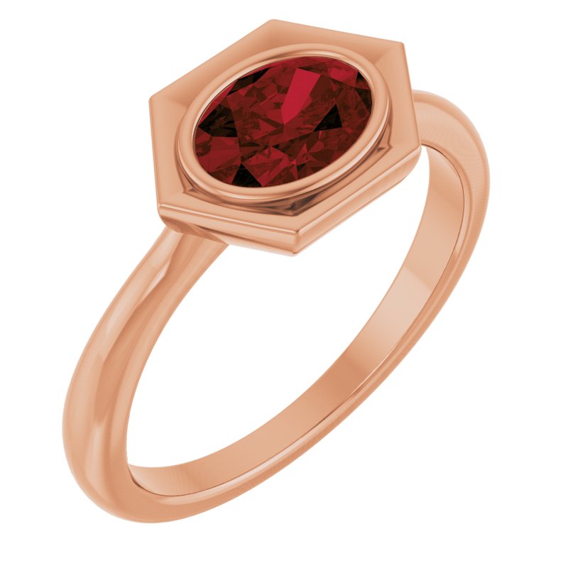 Bezel-Set Geometric Solitaire Ring