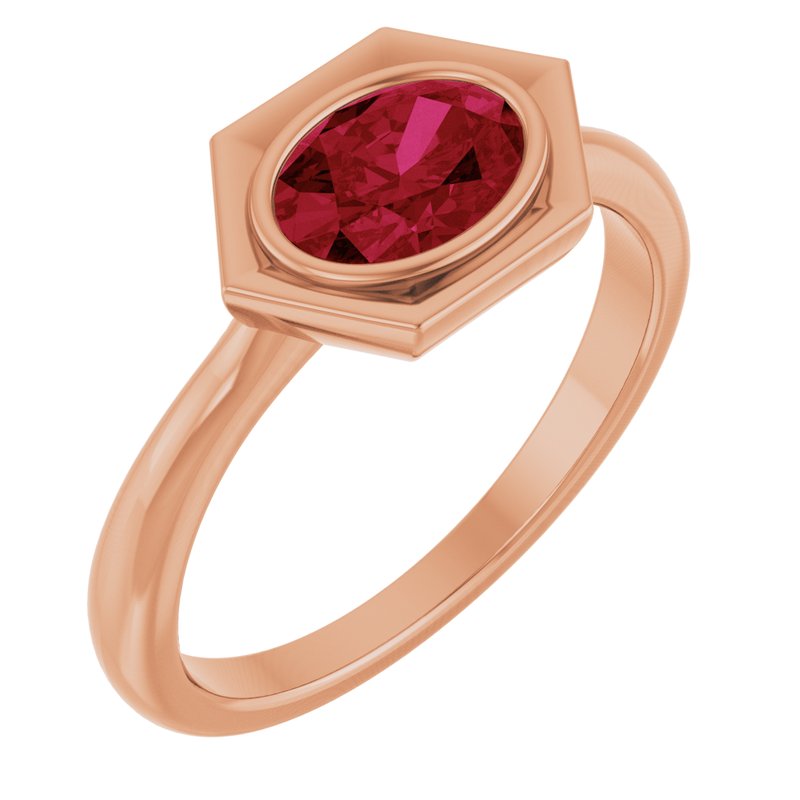 Bezel-Set Geometric Solitaire Ring