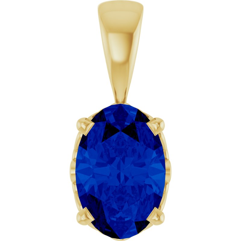 Oval 4-Prong Solitaire Necklace or Pendant