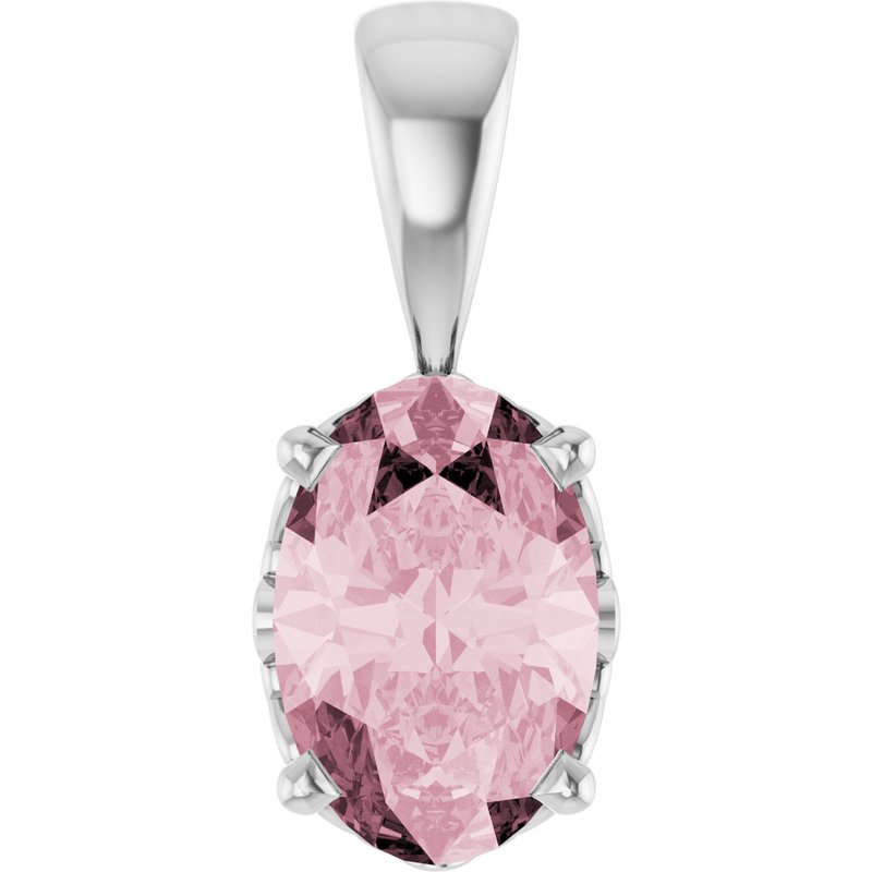 Oval 4-Prong Solitaire Necklace or Pendant