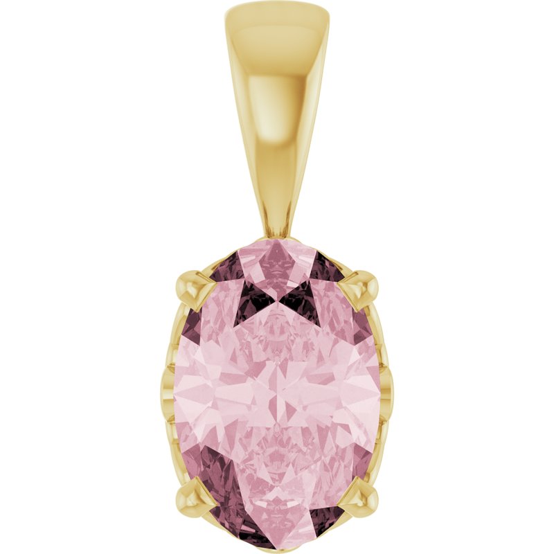 Oval 4-Prong Solitaire Necklace or Pendant