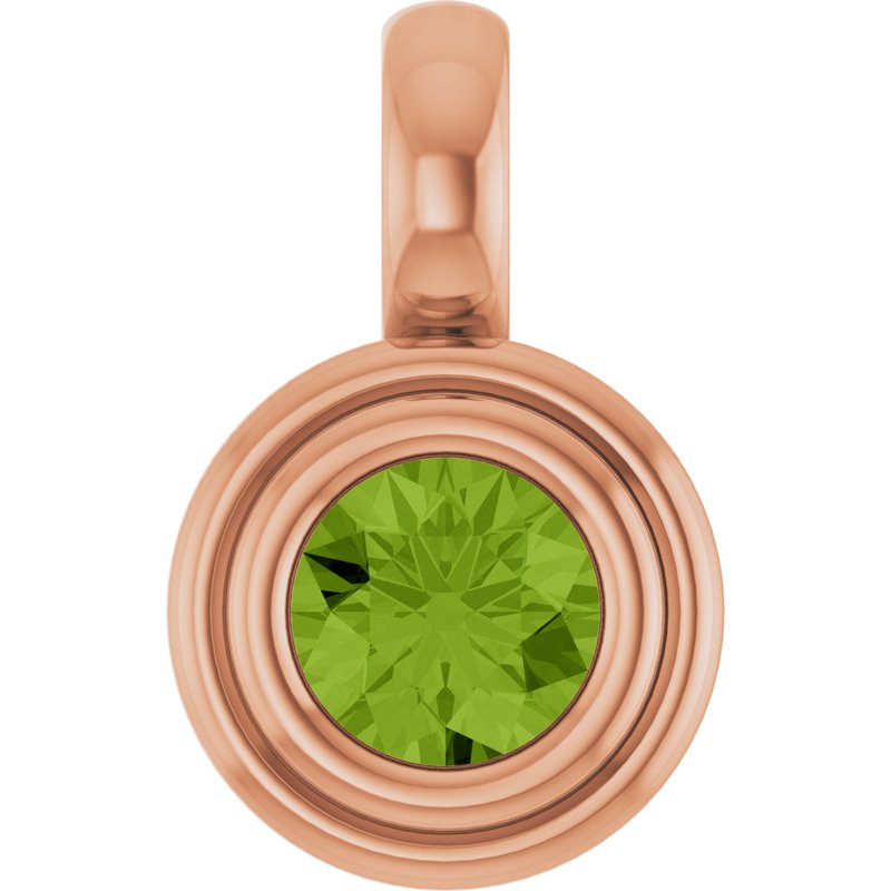 Bezel-Set Solitaire Charm/Pendant No. 2