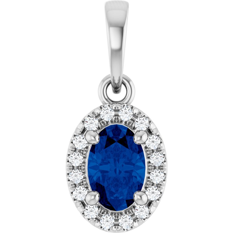 French-Set Halo-Style Pendant