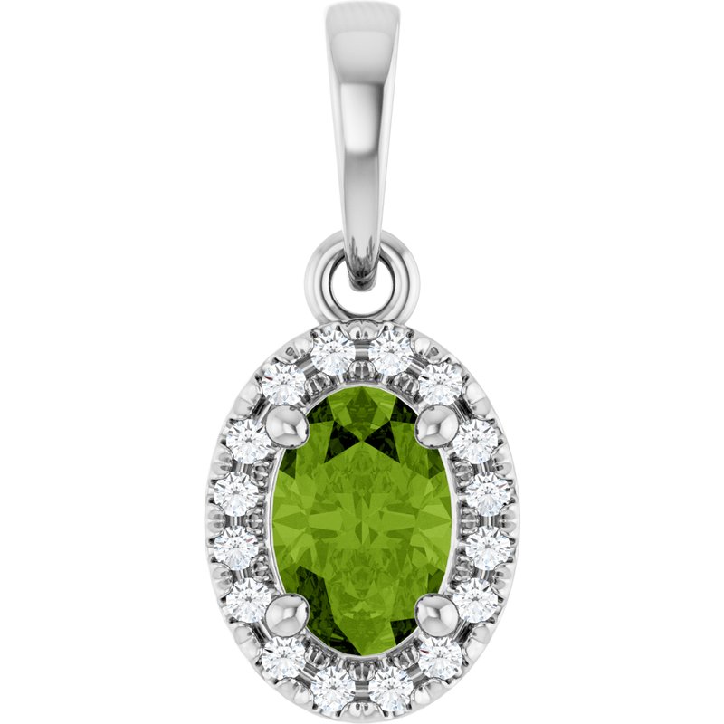 French-Set Halo-Style Pendant