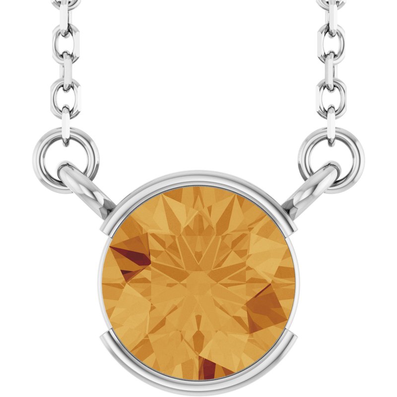 Half-Bezel Solitaire Necklace or Center